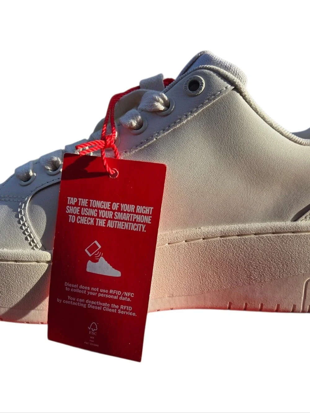 Diesel S-Athene Bold X Chunky Low-top Flatform Leather Lifestyle Sneakers NEW - Picture 5 of 13
